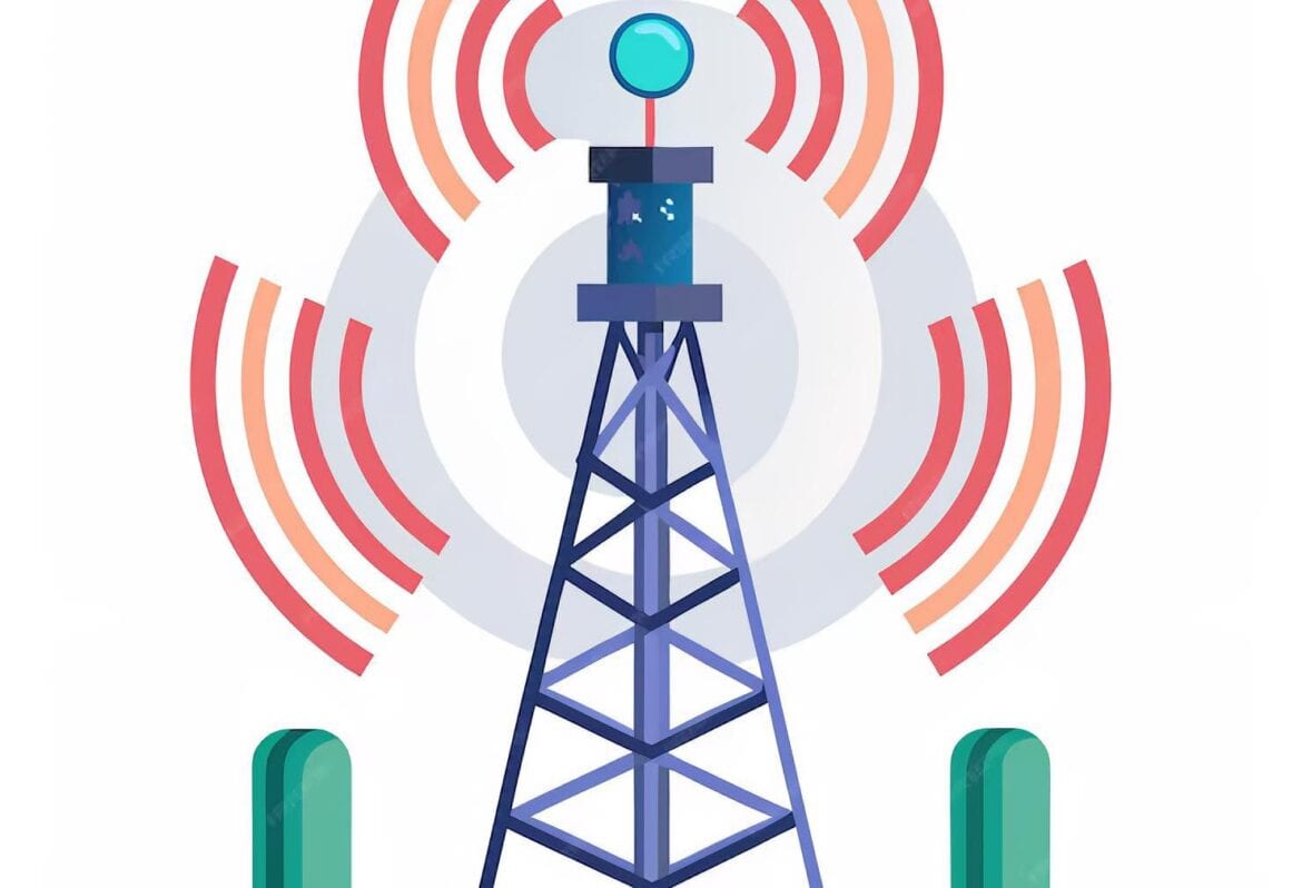 lte signal tower vector for services section
